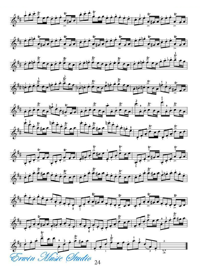 克莱采尔-42首练习曲Rudolphe Kreutzer 42 Studies 13-21 提琴谱