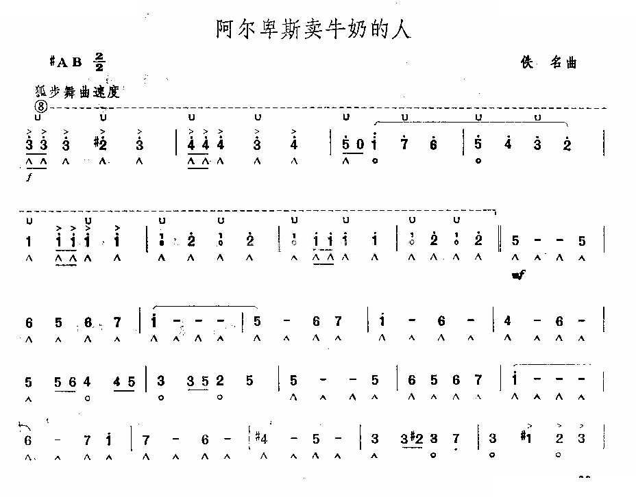 阿尔卑斯卖牛奶的人（口琴）
