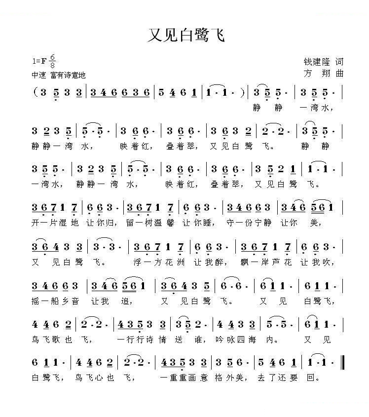 又见白鹭飞