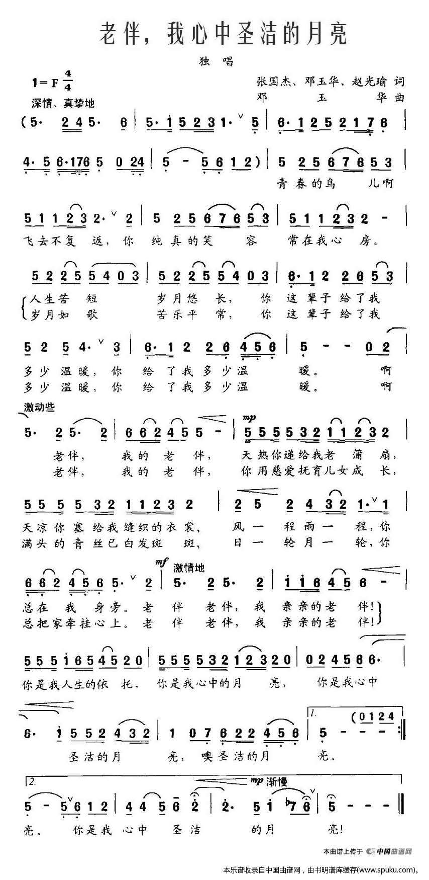 老伴，我心中圣洁的月亮
