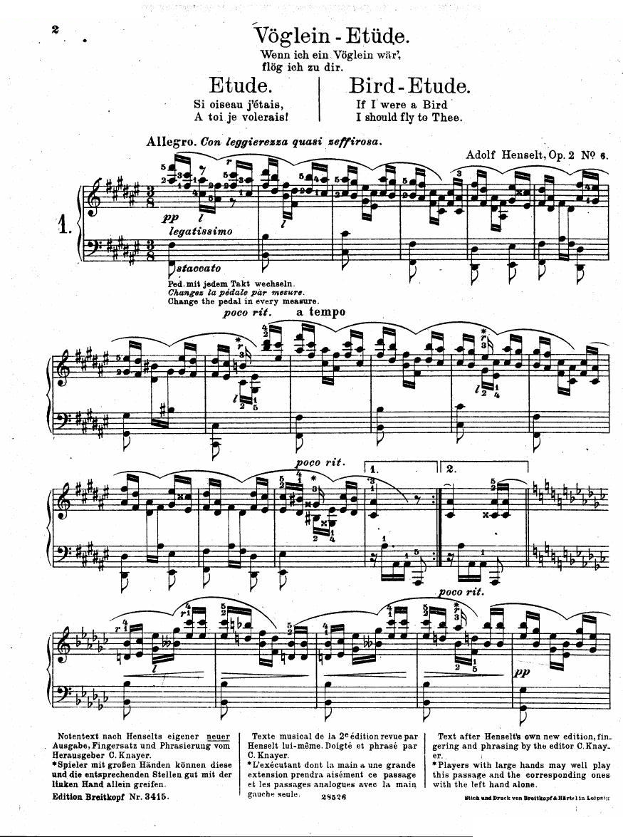 Henselt - Piano Solo Album Piano Solo Album -