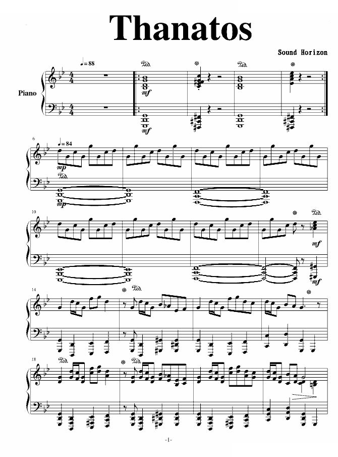 冥王 - 钢琴版 钢琴版 Sound Horizon -