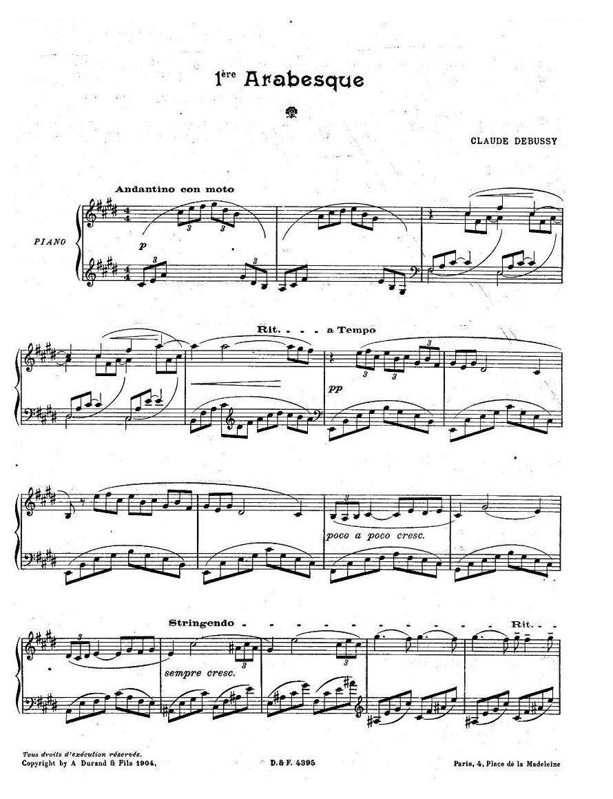 Claude Debussy - Arabesque No 1 Arabesque No 1 -