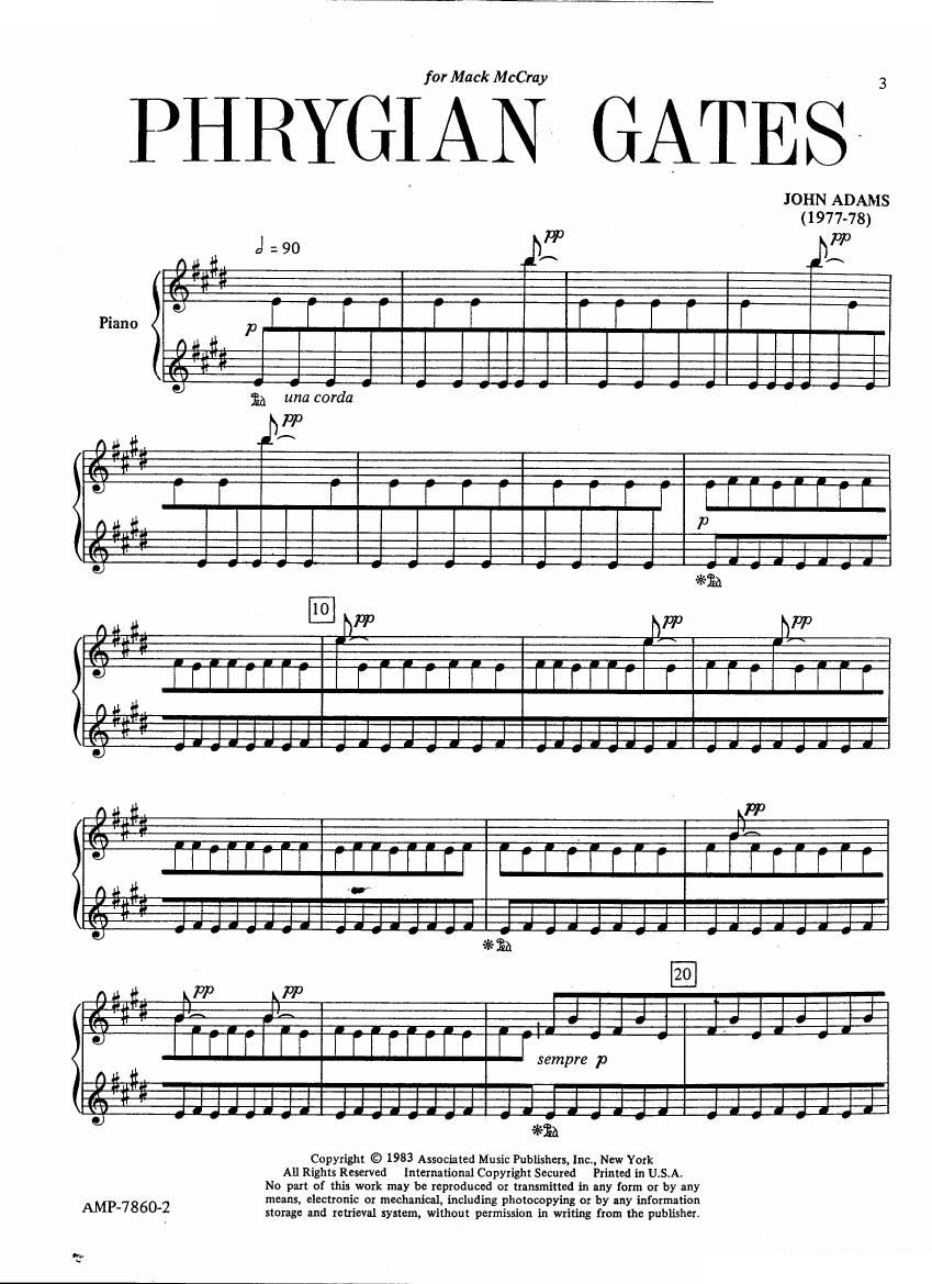 Adams - Phrygian Gates（一） Phrygian Gates（一） -