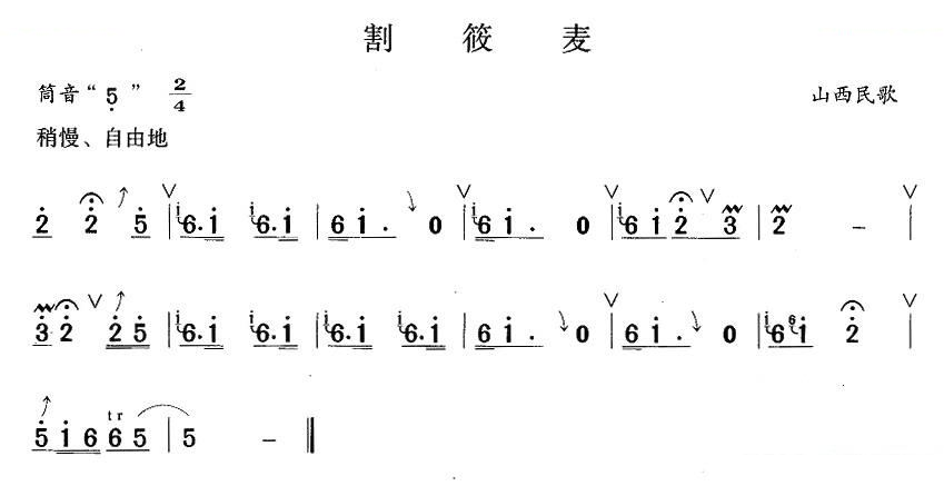 割荞麦 笛萧谱