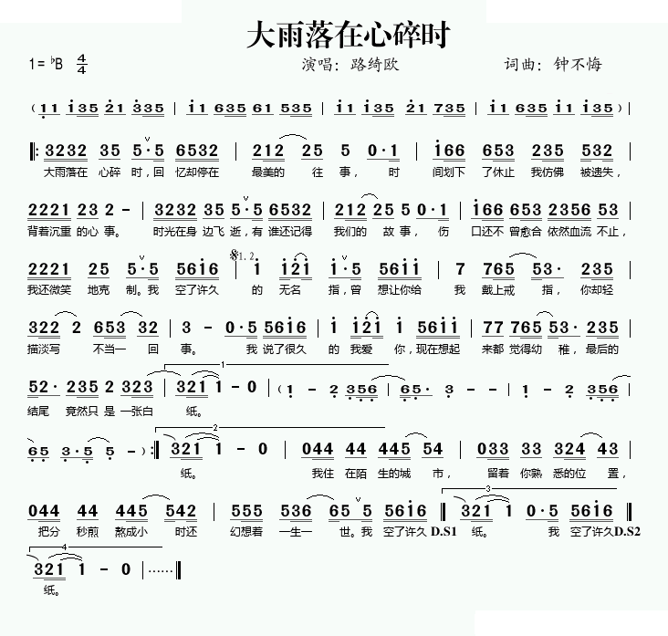 大雨落在心碎时