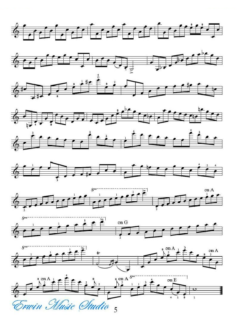 克莱采尔-42首练习曲Rudolphe Kreutzer 42 Studies 01-12 提琴谱