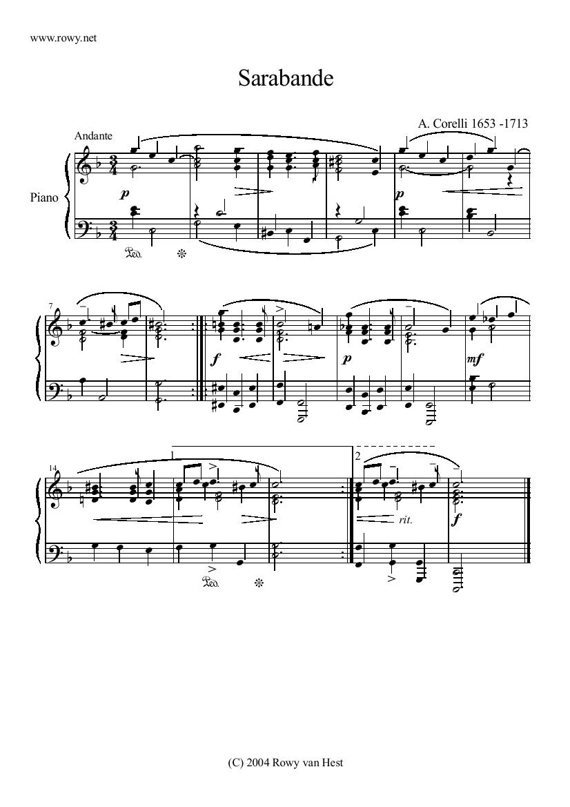 Corelli - Sarabande Sarabande -