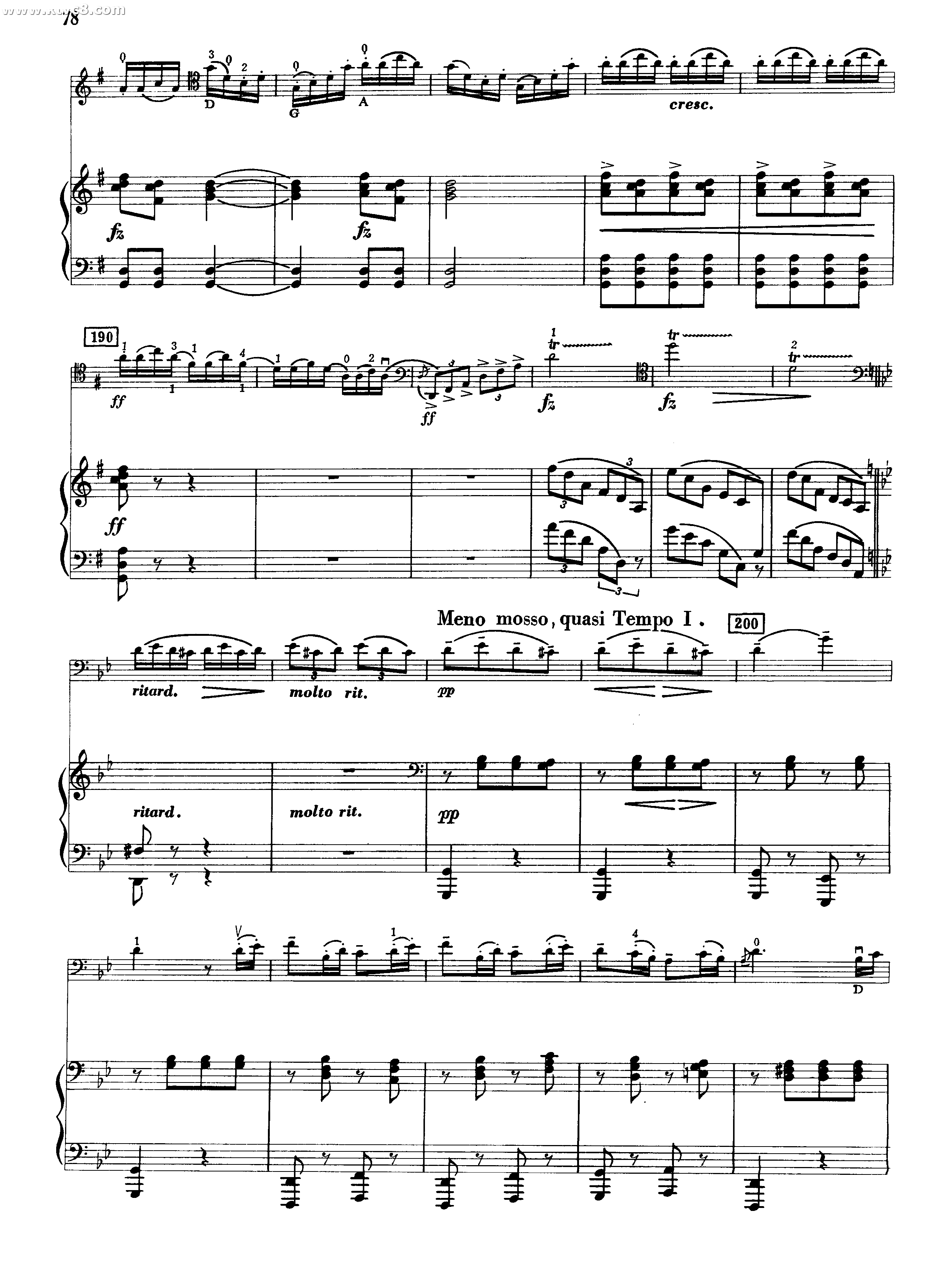 回旋曲 提琴谱
