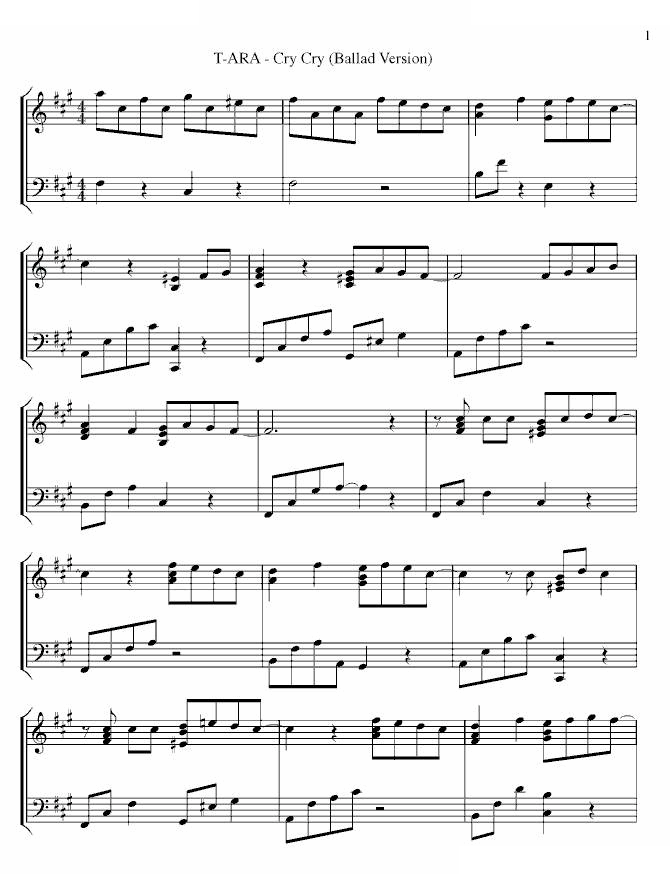 Cry Cry （Ballad Version） - T-ARA T-ARA T-ARA -
