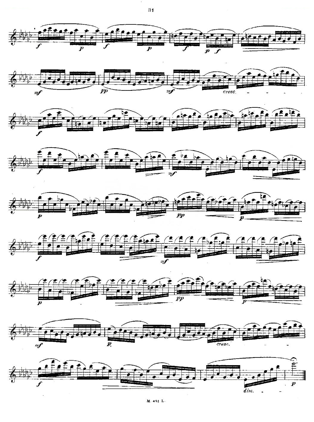 24首长笛练习曲 Op.15 之11—15 铜管乐谱