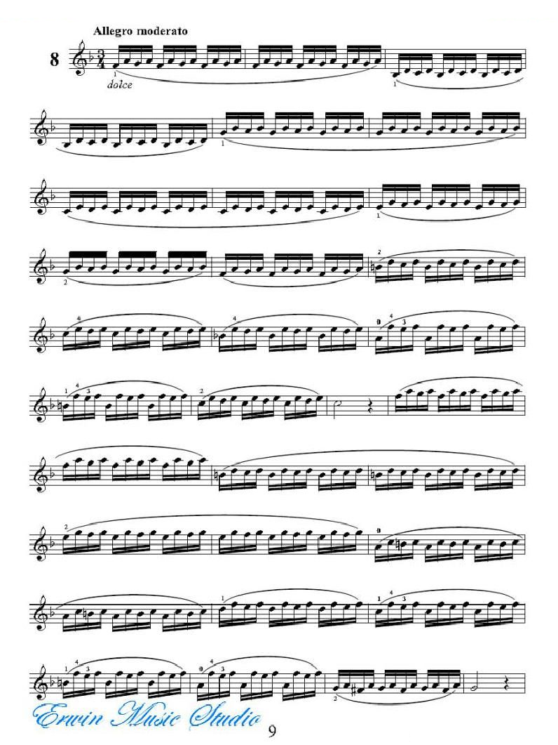 克莱采尔-42首练习曲Rudolphe Kreutzer 42 Studies 01-12 提琴谱