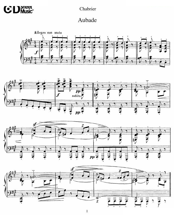 Chabrier - Aubabe Aubabe -