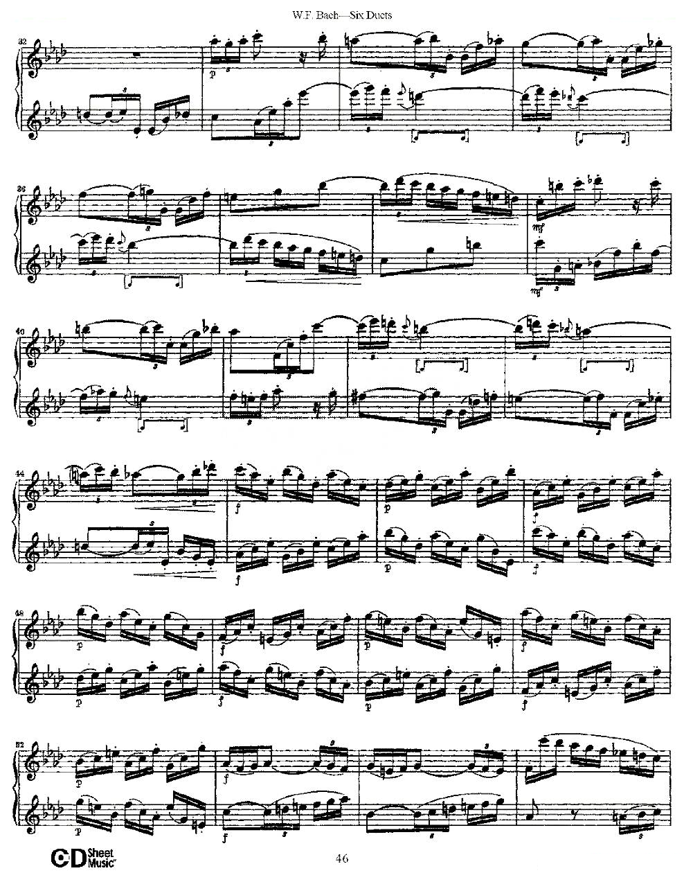 Six Duets 之六（六首二重奏练习曲） 铜管乐谱