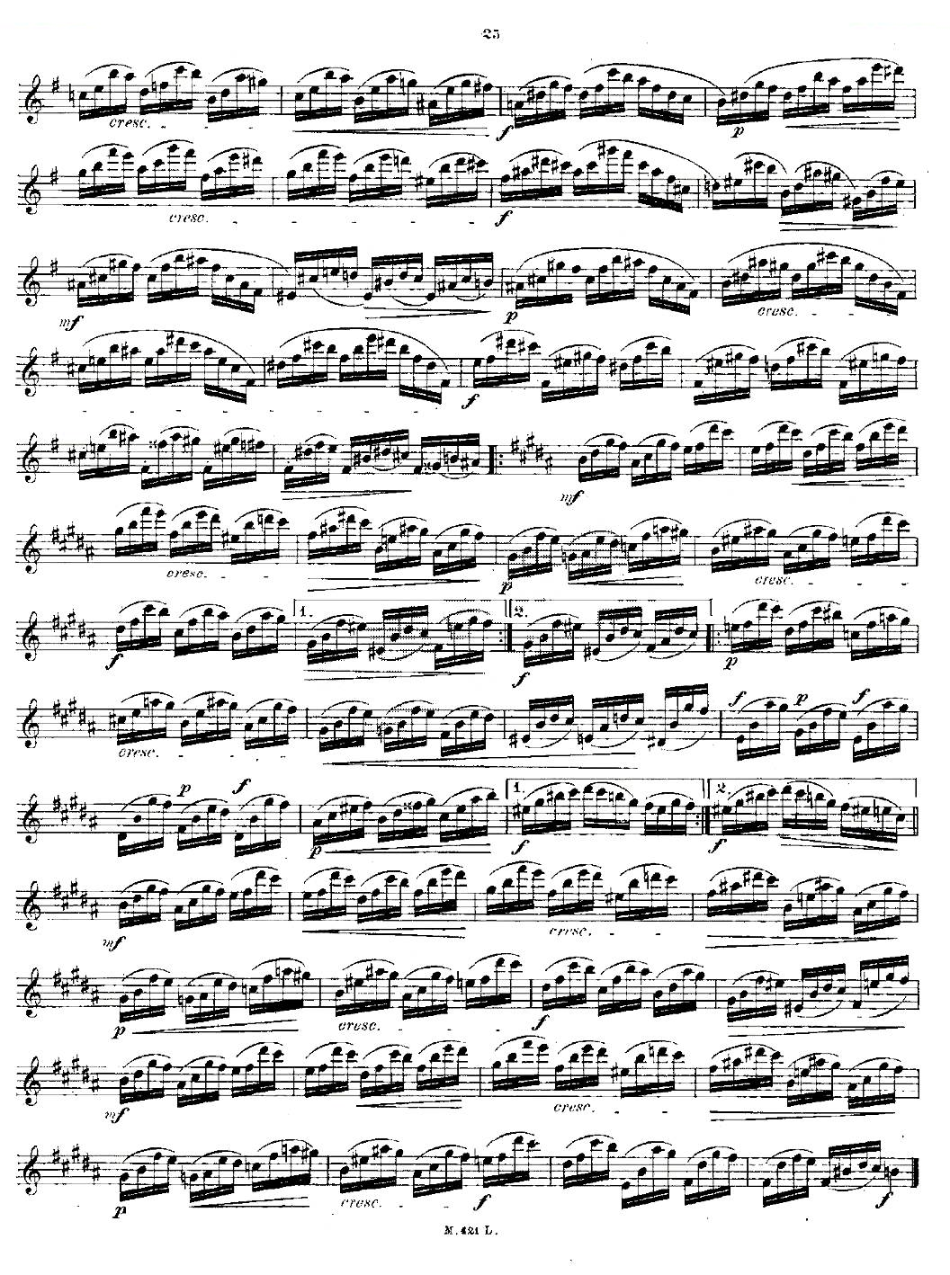 24首长笛练习曲 Op.15 之11—15 铜管乐谱
