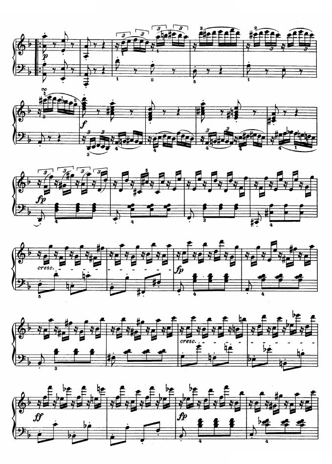 F大调第六钢琴奏鸣曲 - Op.10—2 Op.10—2 贝多芬-beethoven -