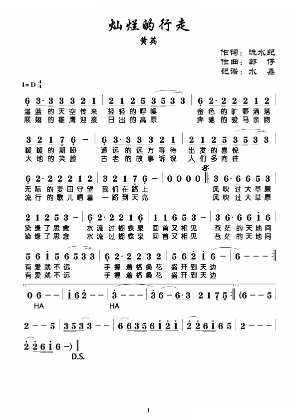 灿烂的行走 