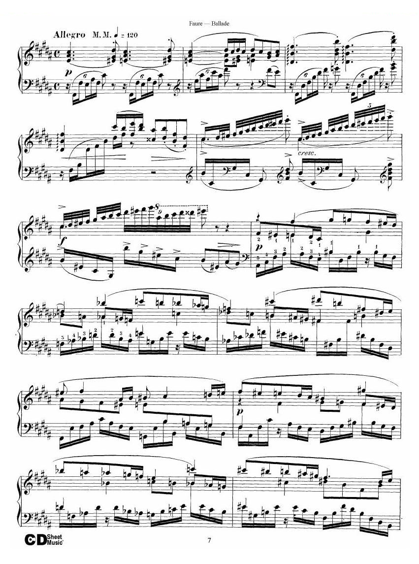 Faure - Ballade Op.19 Ballade Op.19 -