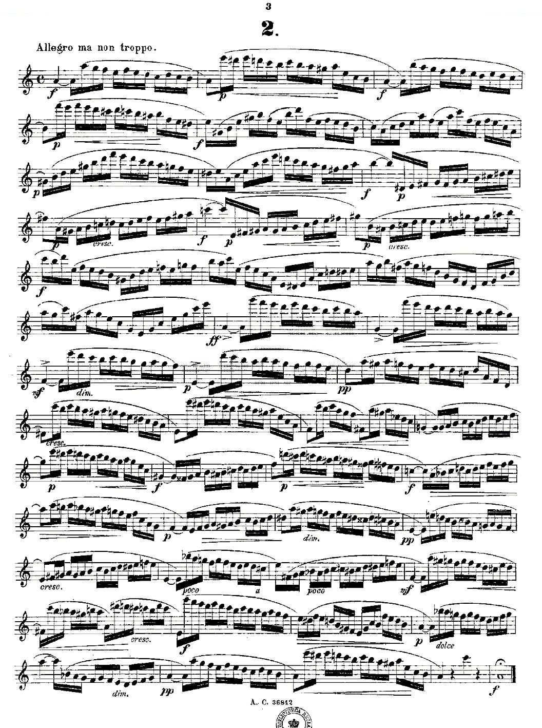 24首长笛练习曲 Op.21 之1—12 铜管乐谱