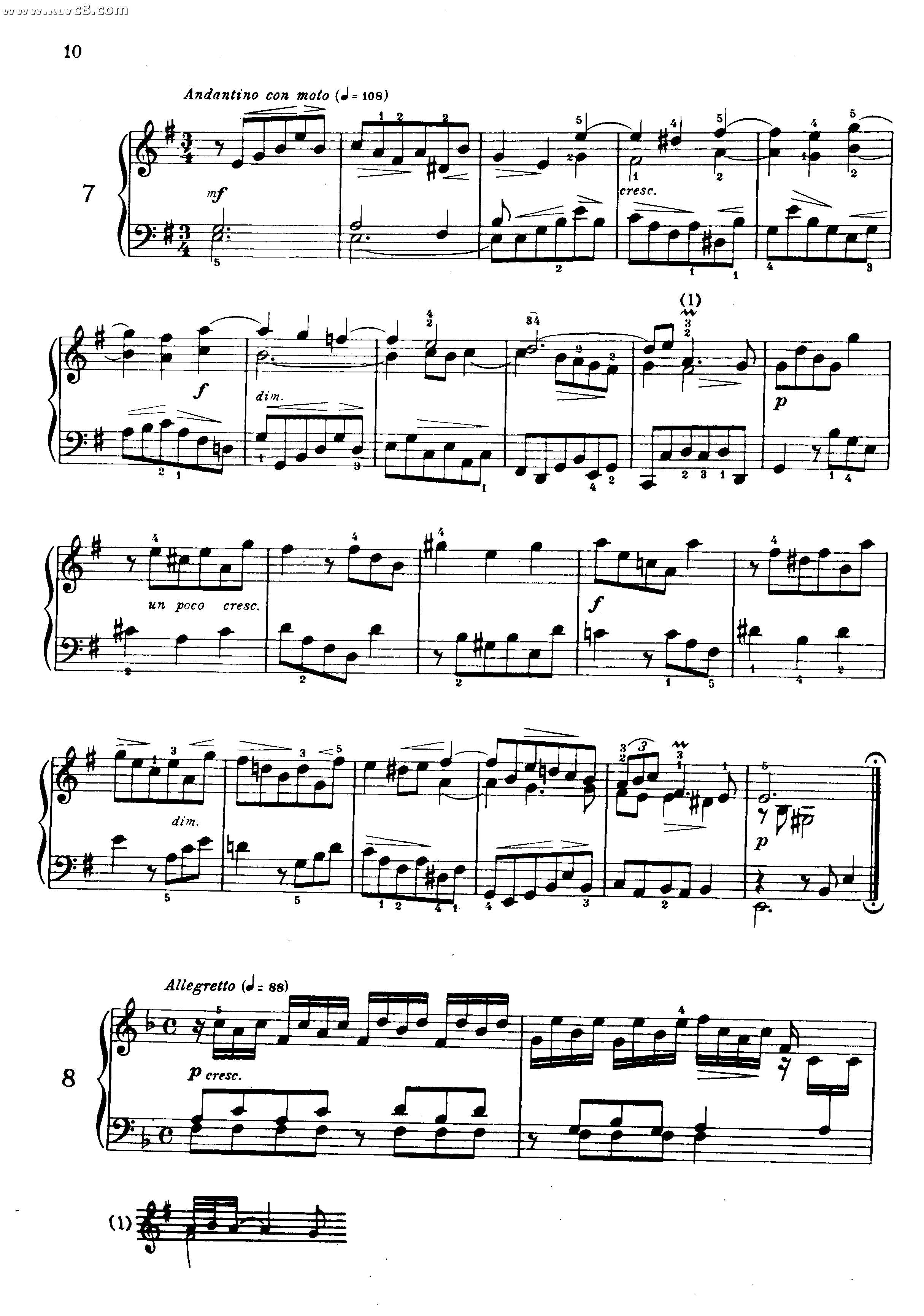 十二首小前奏曲或为初学者用的练习曲 铜管乐谱