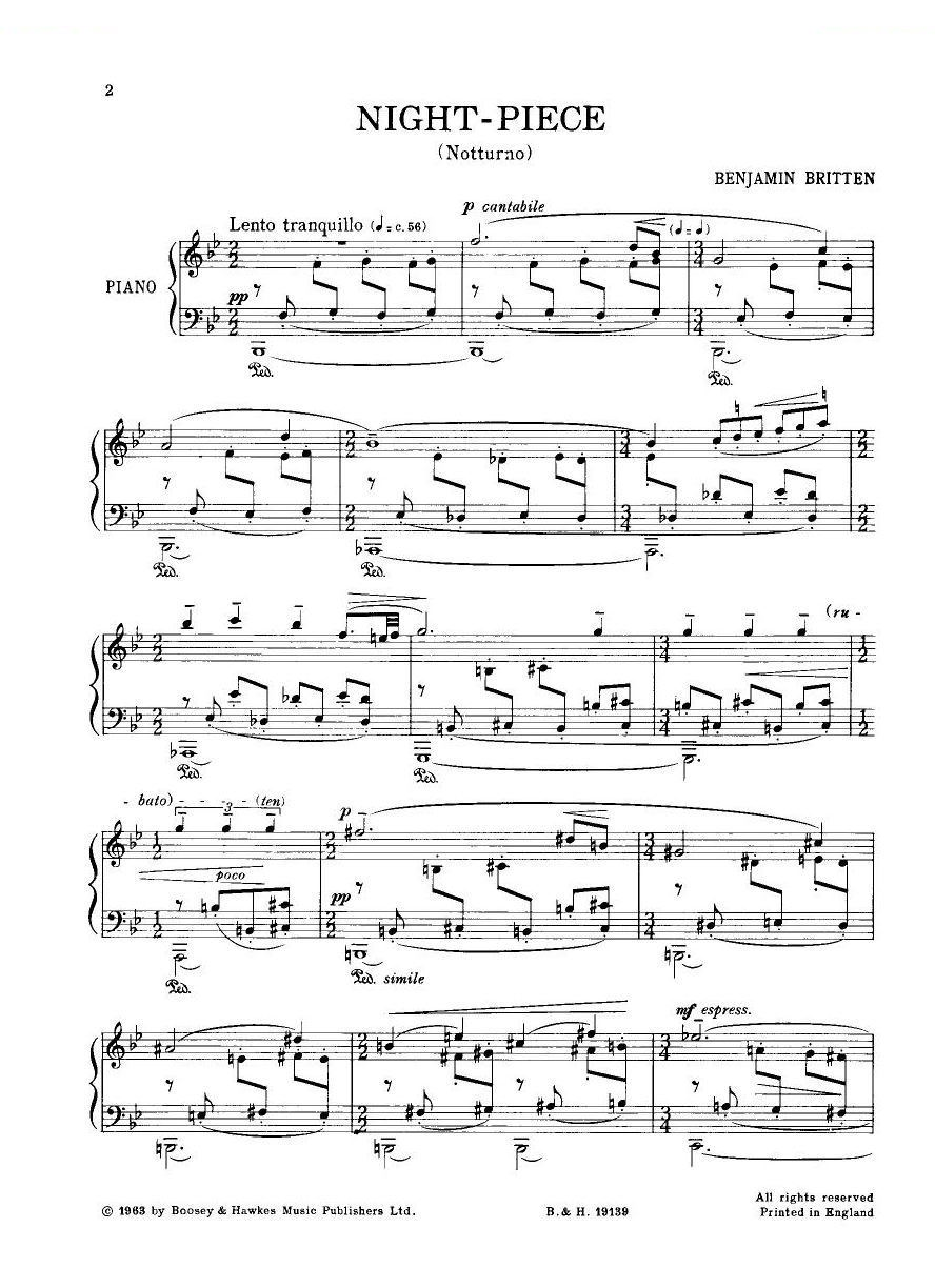 Britten - Nightpiece Nightpiece -