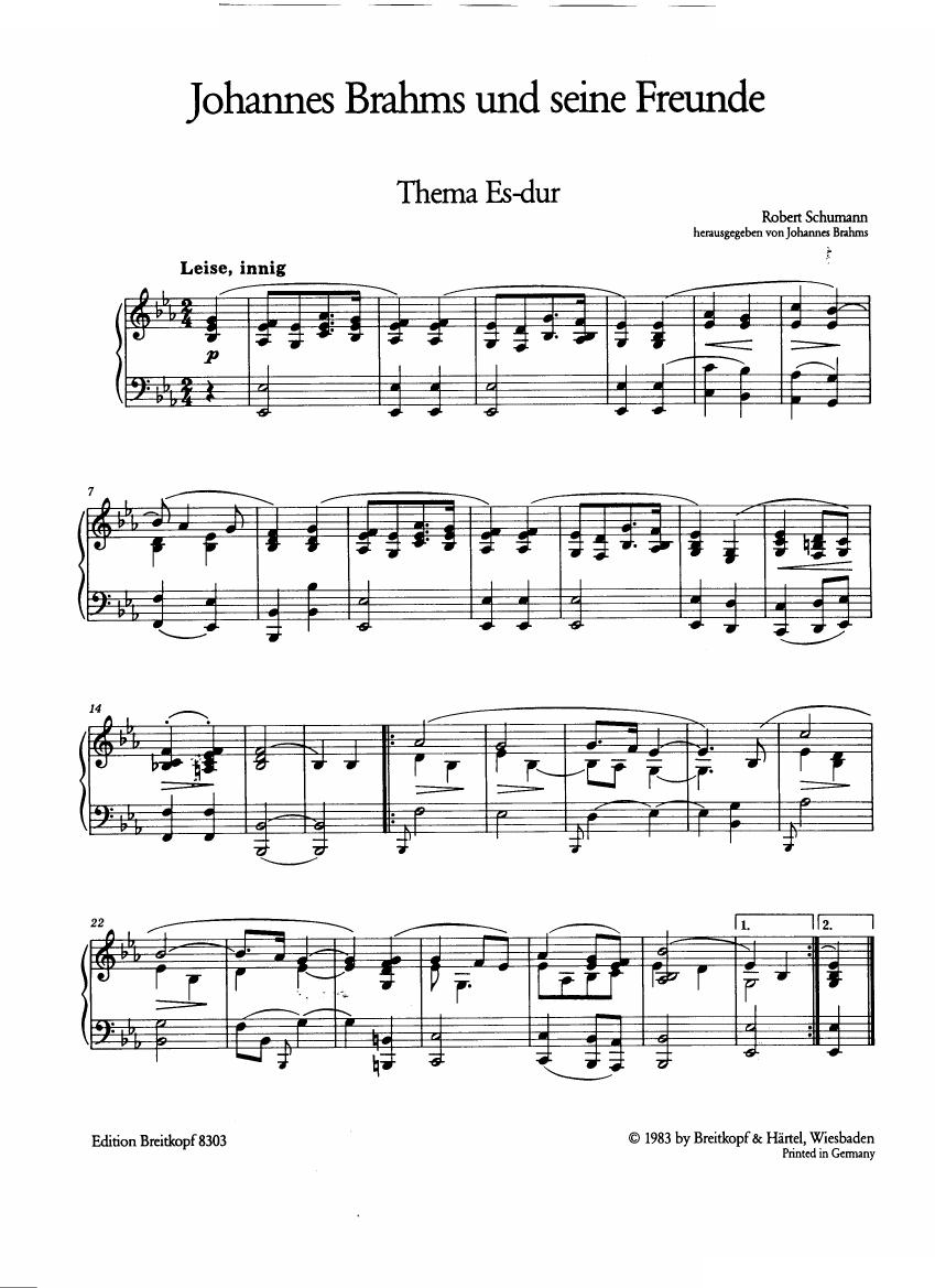 Brahms and his friends Anthology - 1 1 -