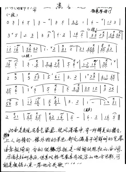 玉楼春晓（萧谱） 笛萧谱