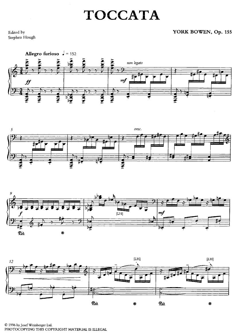 Bowen - Toccata, Op.155 Toccata, Op.155 -