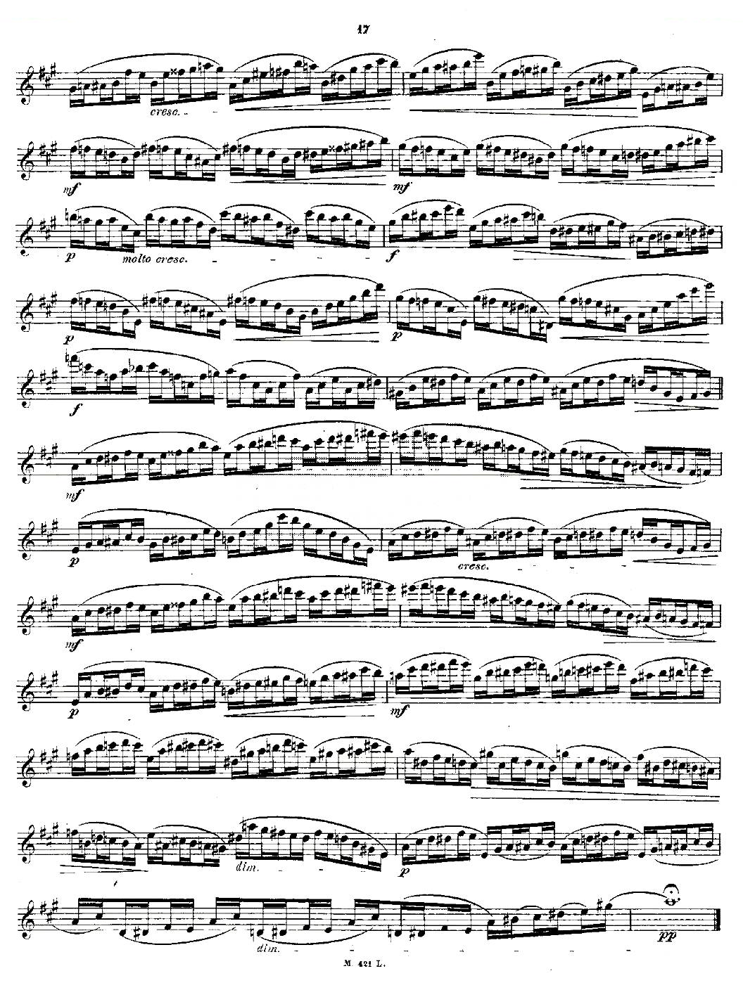 24首长笛练习曲 Op.15 之6—10 铜管乐谱