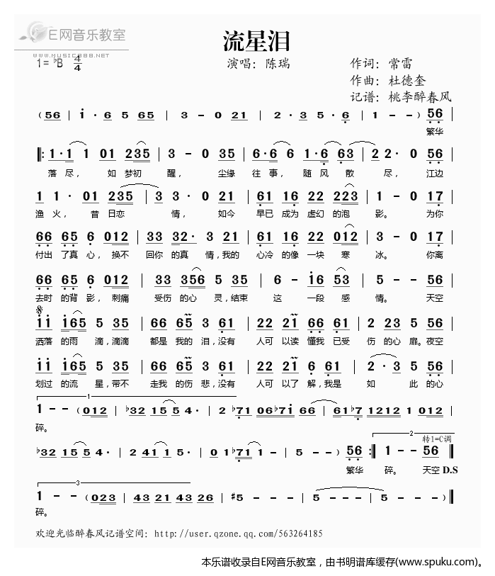 流星泪——陈瑞（）