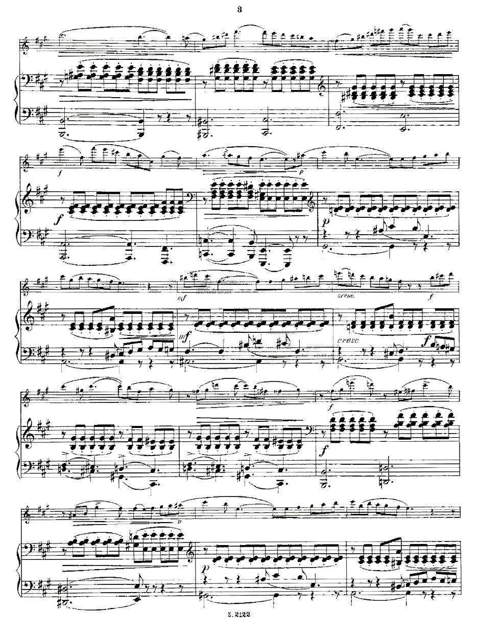 Wiedersehen.Op.46（长笛+钢琴伴奏） 铜管乐谱