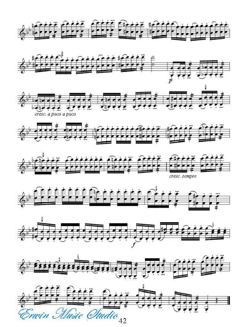 克莱采尔-42首练习曲Rudolphe Kreutzer 42 Studies 22-28 提琴谱