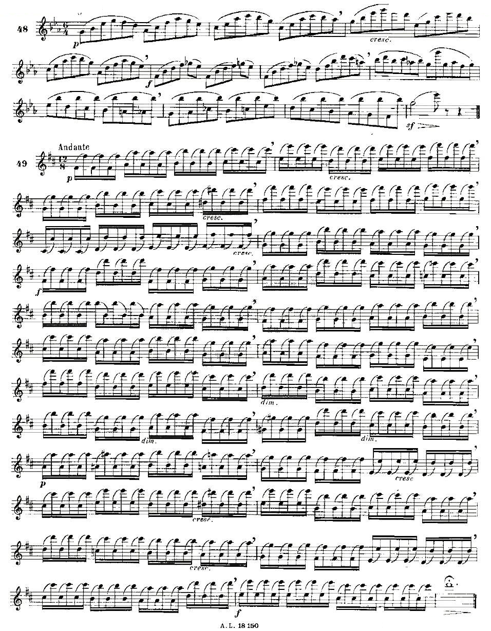 moyse - 100首练习曲之41—49 100首练习曲之41—49 - 铜管乐谱