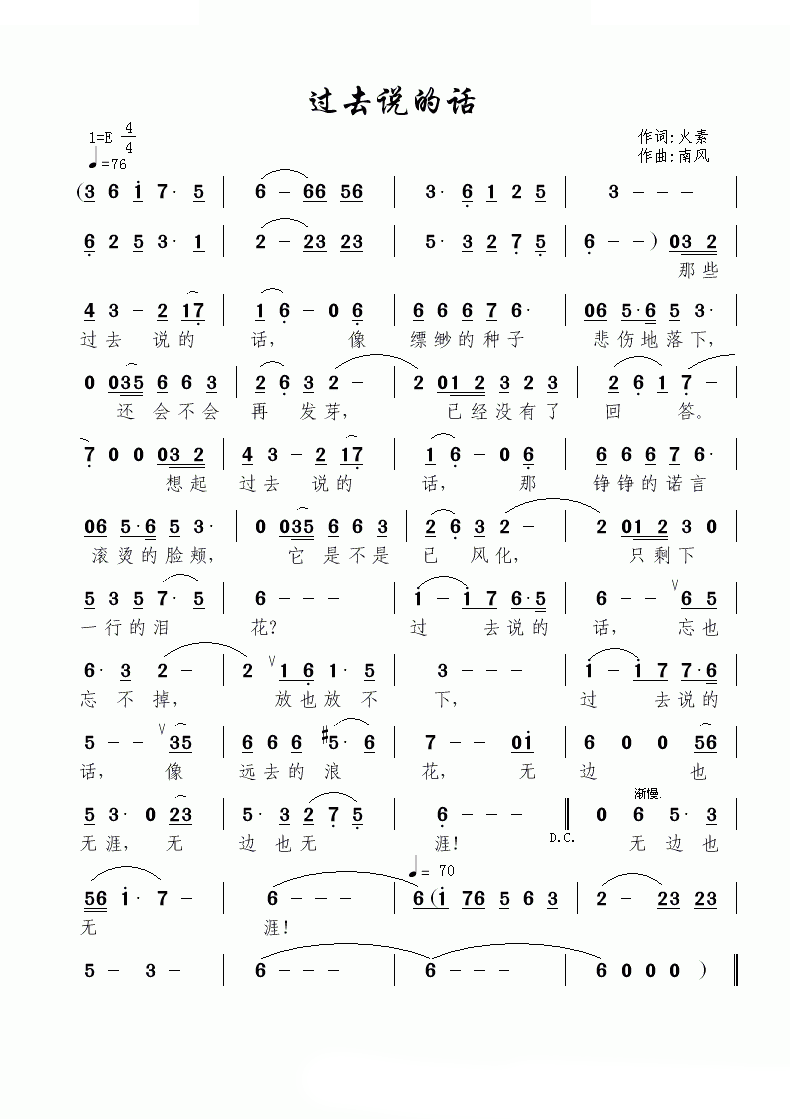 过去说的话 