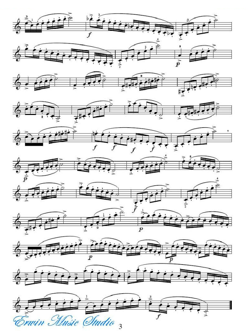 克莱采尔-42首练习曲Rudolphe Kreutzer 42 Studies 01-12 提琴谱
