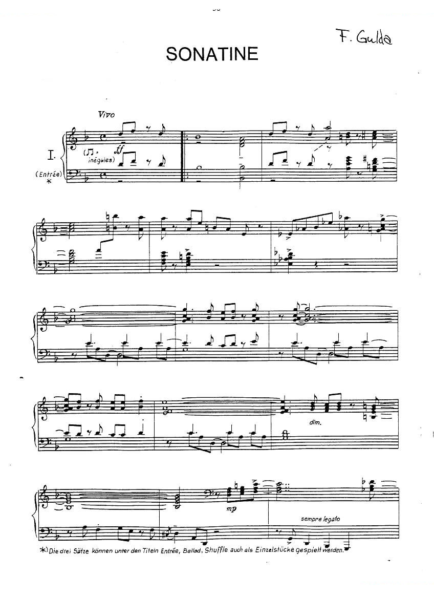 Gulda - Sonatine Sonatine -