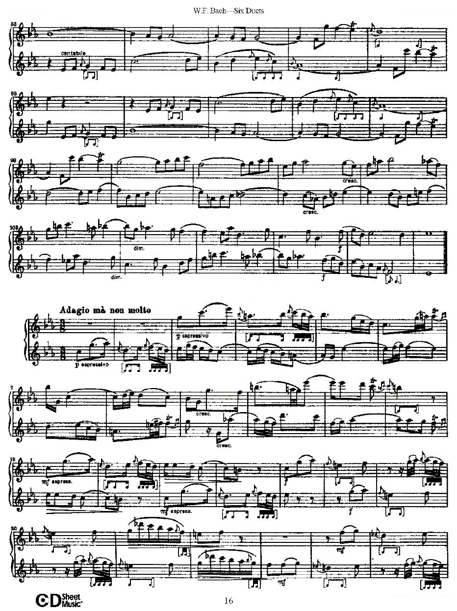 Six Duets 之三（六首二重奏练习曲） 铜管乐谱