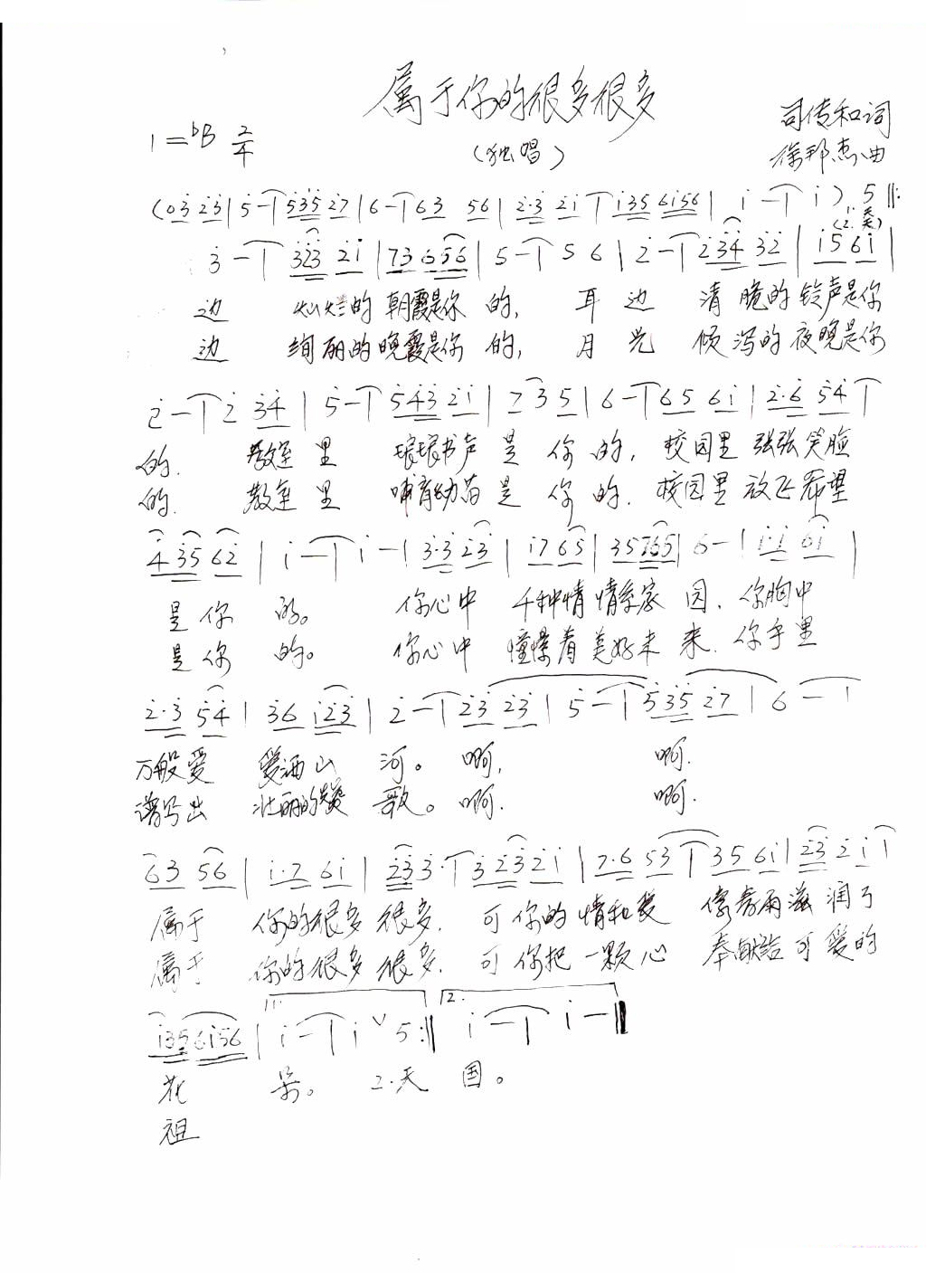 属于你的很多很多 