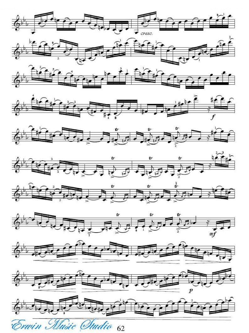 克莱采尔-42首练习曲Rudolphe Kreutzer 42 Studies 29-34 提琴谱