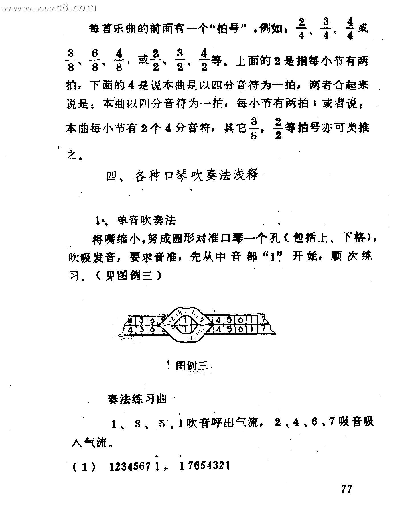 口轻吹奏法速成 口琴谱