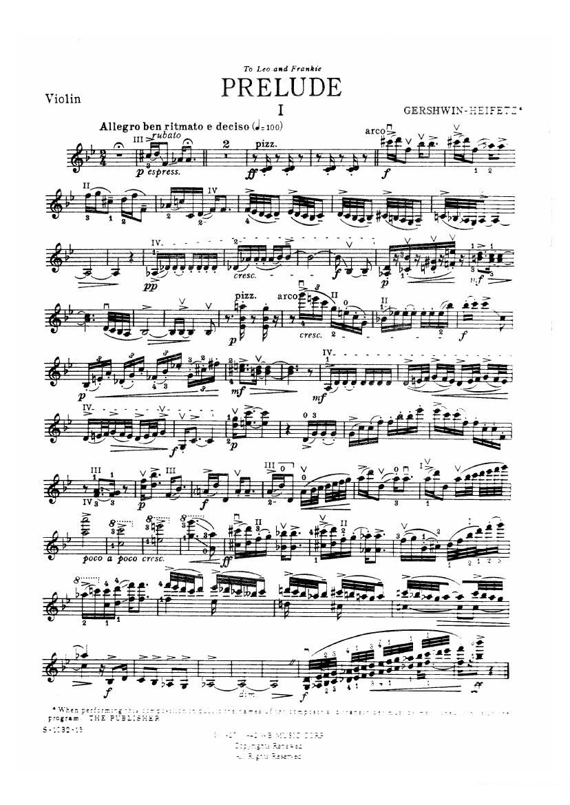 Gershwin-Heifetz - Preludes Preludes -