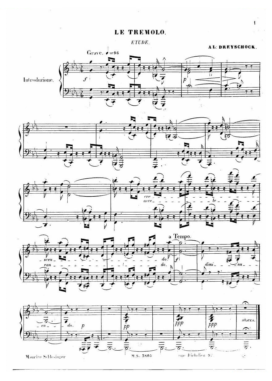Dreyschock - etude Le Tremolo etude Le Tremolo -