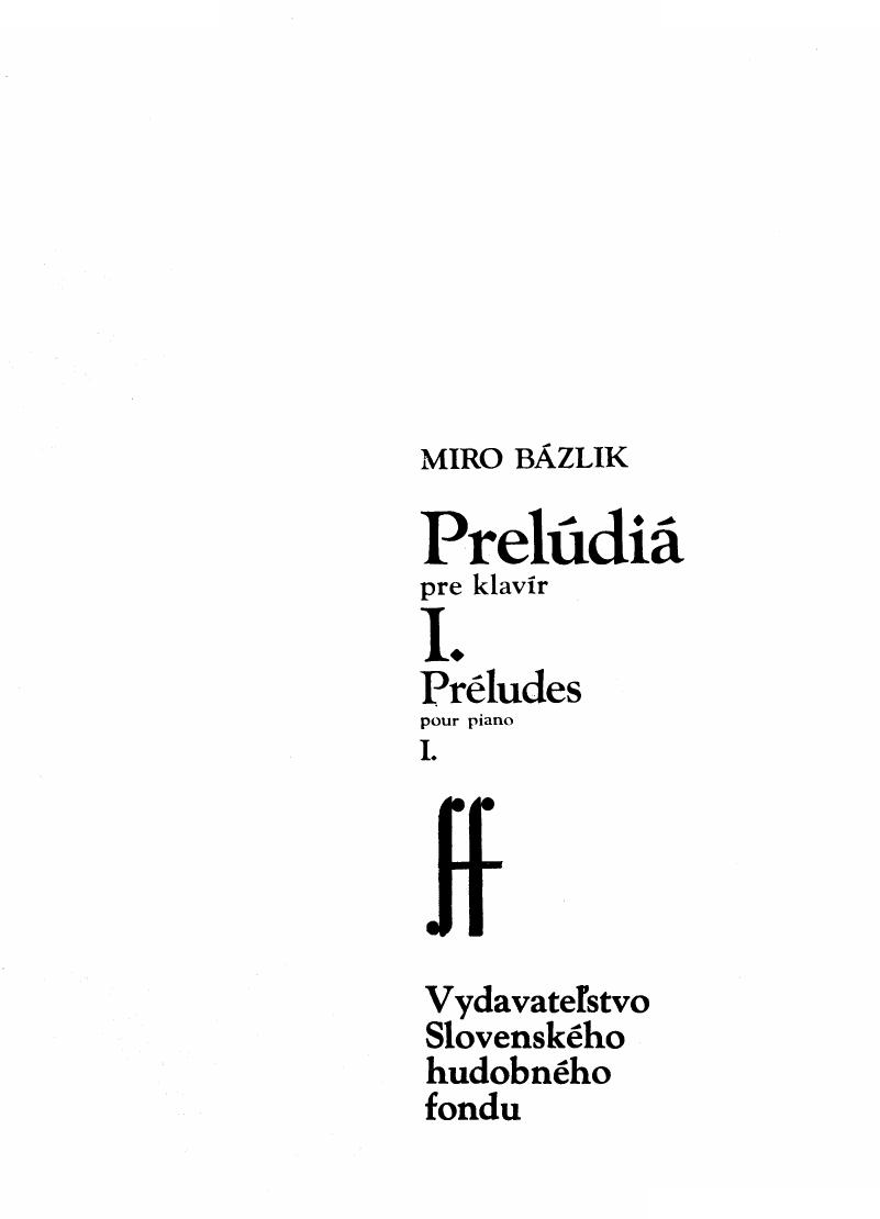 Bazlik - Preludes book 1 Preludes book 1 -