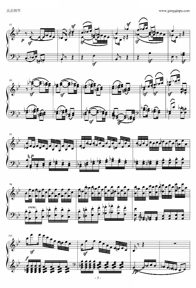 贝多芬降B大调奏鸣曲第四乐章 
