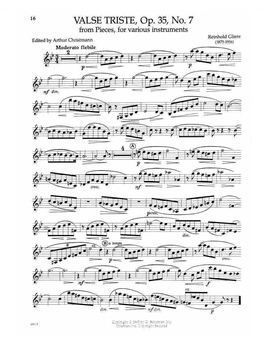 Valse Triste op.35 #7 - R. Gliere R. Gliere -