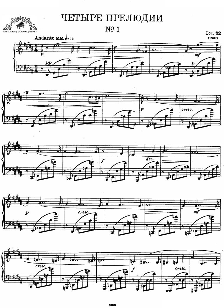 Beach - Op. 22, 4 Preludes Op. 22, 4 Preludes -
