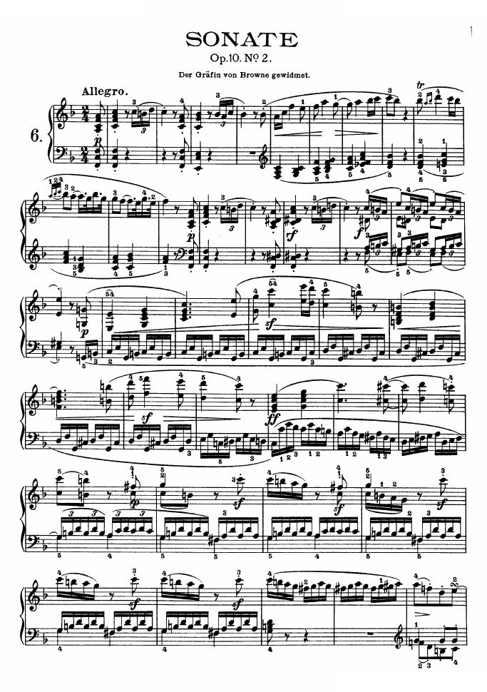 F大调第六钢琴奏鸣曲 - Op.10—2 Op.10—2 贝多芬-beethoven -