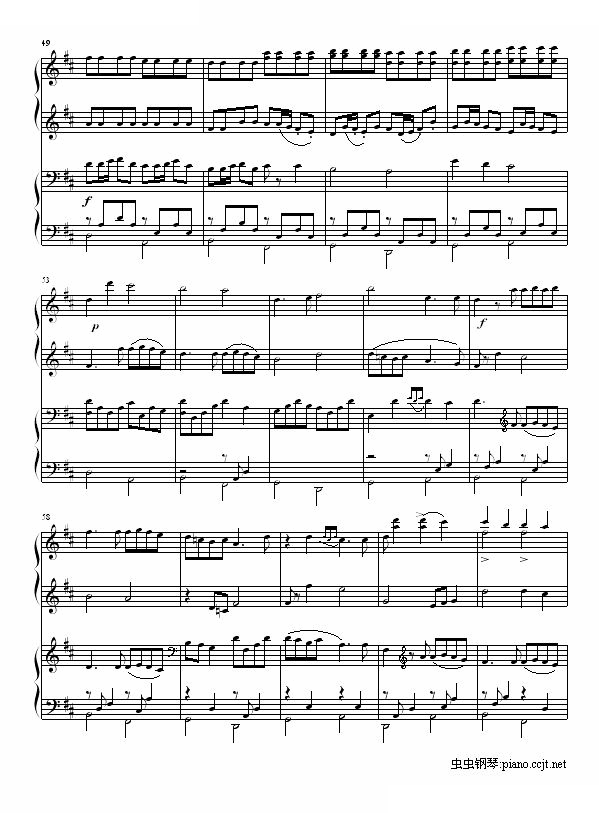 Canon - 四手联弹 四手联弹 帕赫贝尔-Pachelbel -