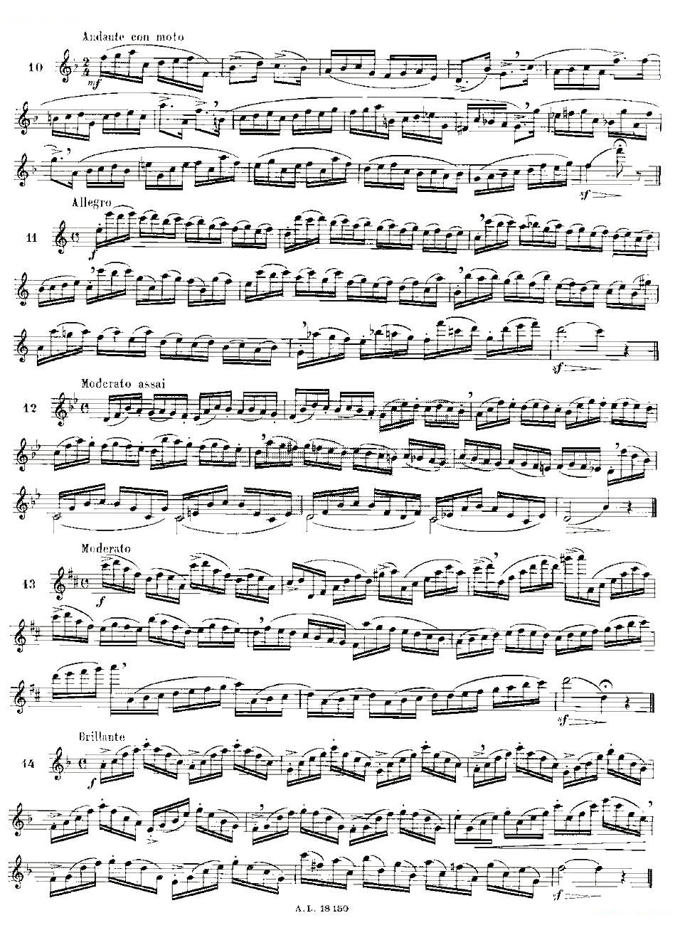 moyse - 100首练习曲之1—14 100首练习曲之1—14 - 铜管乐谱