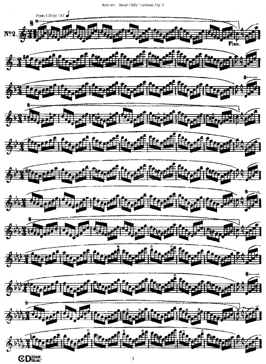 Seven Daily Exercises, Op.5（每日练习七首，作品5号） 铜管乐谱